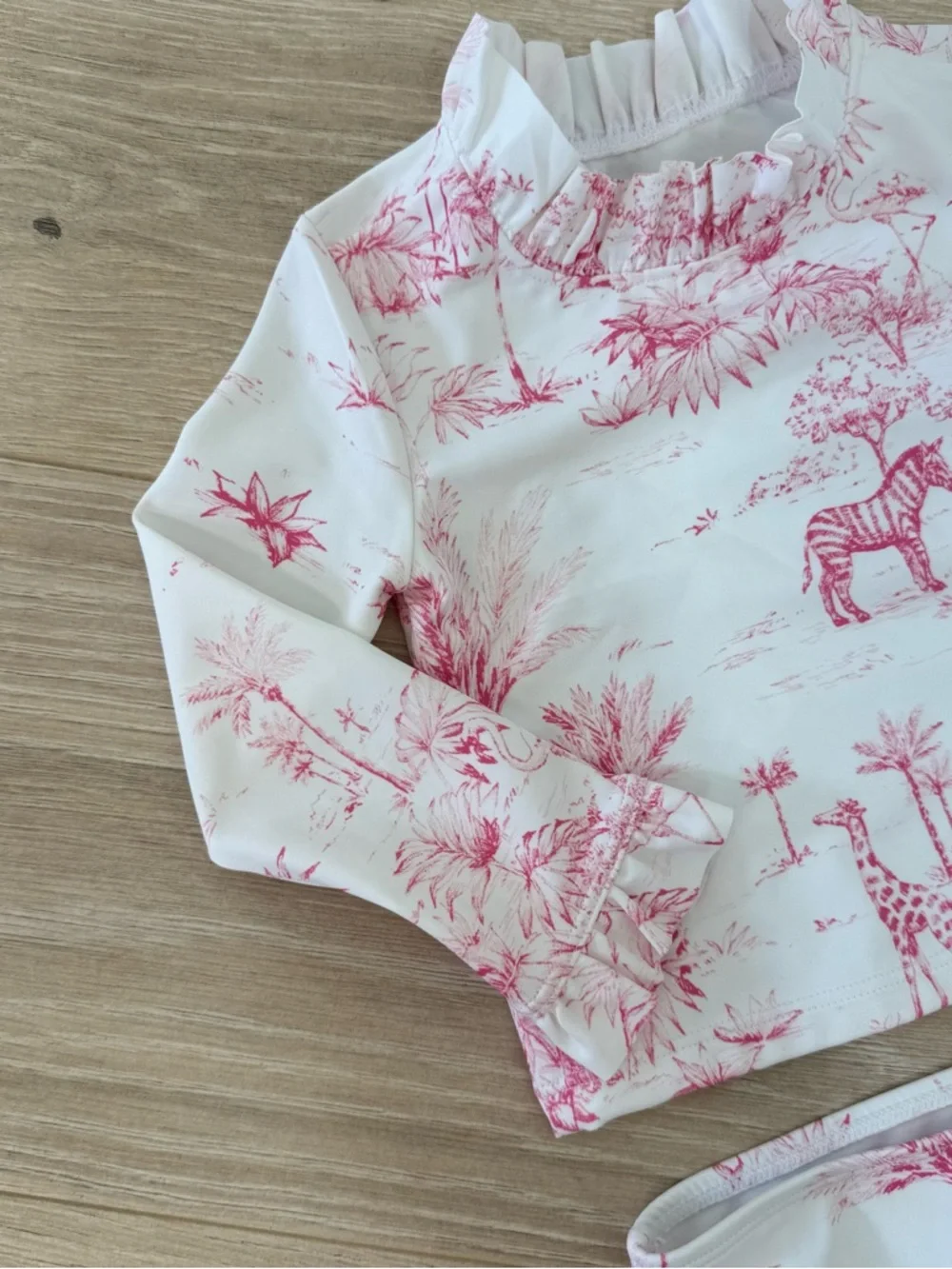 Janie and Jack Recycled Animal Friends Toile Rash Guard Swimsuit